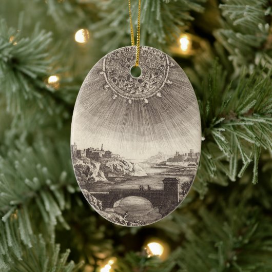 アンティーク天文学の空と太陽のby Alain Mallet セラミックオーナメント (ツリー)