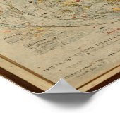 アンティーク天王星の地図 ポスター (角)