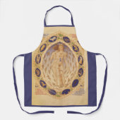 アンティーク天〔占星術の〕十二宮図図、ヴィンテージ天文学 エプロン (正面)