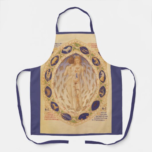 アンティーク天〔占星術の〕十二宮図図、ヴィンテージ天文学 エプロン (正面)