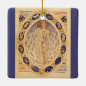 アンティーク天〔占星術の〕十二宮図図、ヴィンテージ天文学 セラミックオーナメント (裏面)