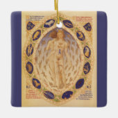 アンティーク天〔占星術の〕十二宮図図、ヴィンテージ天文学 セラミックオーナメント (正面)