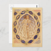 アンティーク天〔占星術の〕十二宮図図、ヴィンテージ天文学 ポストカード (正面/裏面)