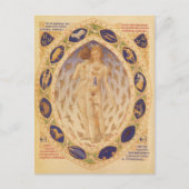 アンティーク天〔占星術の〕十二宮図図、ヴィンテージ天文学 ポストカード (正面)