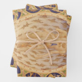 アンティーク天〔占星術の〕十二宮図図、ヴィンテージ天文学 ラッピングペーパーシート (インサイチュ)