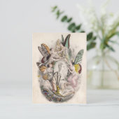 アンティーク妖精妖精の国ニンフプリント ポストカード (スタンド正面)