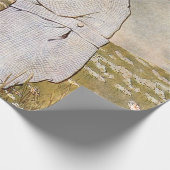 アンティーク子ピッキングデイジー花 ラッピングペーパー (角)