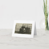 アンティーク実在写真ノルウェーの家族のノートカード ノートカード (正面)