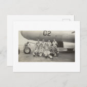 アンティーク実在写真WWII B-29爆撃機のクルー用はがき ポストカード (正面/裏面)