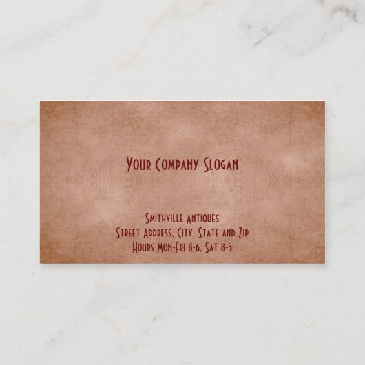 アンティーク家具店の名刺 名刺 (裏面)