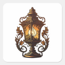 アンティーク家具、ヴィンテージランプ、漫画スタイル