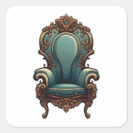 アンティーク家具、漫画スタイル、アンティーク椅子 スクエアシール