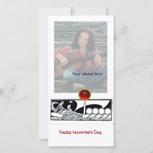 アンティーク容器とラバーズレッドルビージェム白黒 シーズンカード (正面)