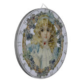 アンティーク小さな女の子子ポートレートビューティフル ダーツボード (正面左)