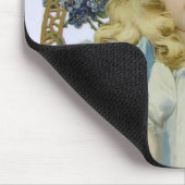 アンティーク小さな女の子子ポートレートビューティフル マウスパッド (コーナー)