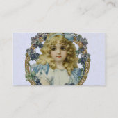 アンティーク小さな女の子子ポートレートビューティフル 名刺 (裏面)