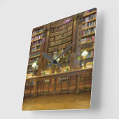 アンティーク履歴ライブラリ スクエア壁時計 (傾斜)