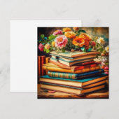 アンティーク山積みヴィンテージ図書花 (正面/裏面)