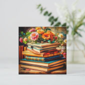 アンティーク山積みヴィンテージ図書花 (スタンド正面)