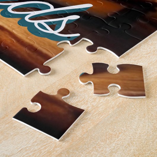 アンティーク山積みヴィンテージ図書花 ジグソーパズル (側面)