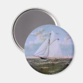 アンティーク帆船スループヨット マグネット (正面/裏面)