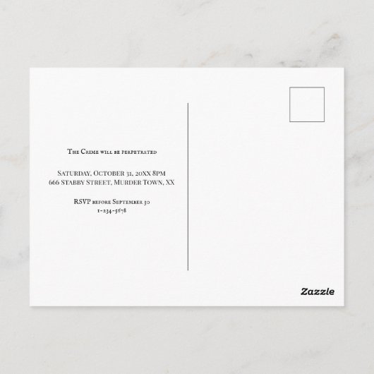 アンティーク幽霊のよく出るハウスカスタムハロウィーン招待状 ポストカード (裏面)