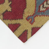 アンティーク幾何学東洋ペルシアレッド模様 フリースブランケット (角)