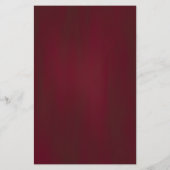 アンティーク幾何学模様金ゴールドフレームバーガン結婚ディのメニュー (裏面)