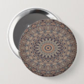 アンティーク幾何学的ヴィンテージ抽象芸術アート 缶バッジ (正面&裏面)