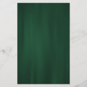 アンティーク幾何学的金ゴールドフレームエメラルド結婚のメニュー (裏面)