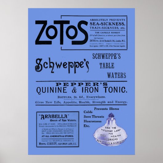 アンティーク広告プリント ポスター (正面)