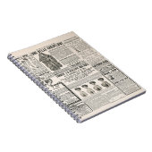 アンティーク広告付き新聞ページ ノートブック (右側)