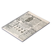 アンティーク広告付き新聞ページ ノートブック (左側)