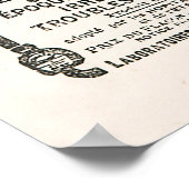 アンティーク広告付き新聞ページ ポスター (角)