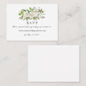アンティーク庭園の結婚式RSVPオンラインWebサイト 名刺 (正面/裏面)