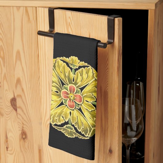 アンティーク建築用ロゼット第3号 キッチンタオル (三つ折り)