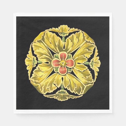 アンティーク建築用ロゼット第3号 スタンダードランチョンナプキン (正面)