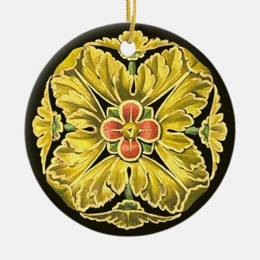 アンティーク建築用ロゼット第3号 セラミックオーナメント (正面)