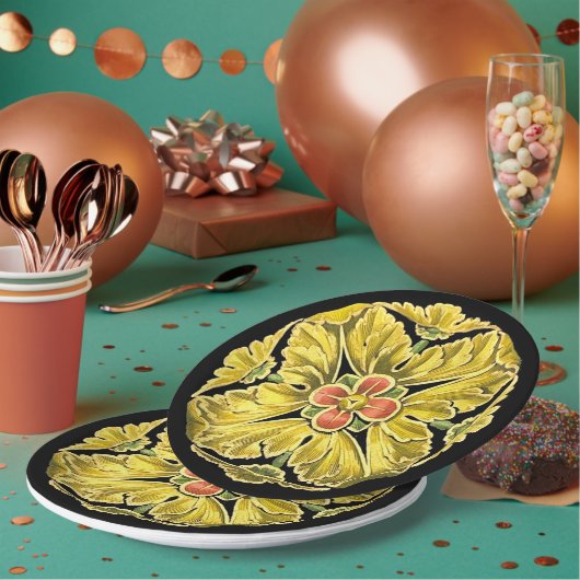 アンティーク建築用ロゼット第3号 ペーパープレート (複数)