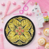 アンティーク建築用ロゼット第3号 ペーパープレート (パーティー)