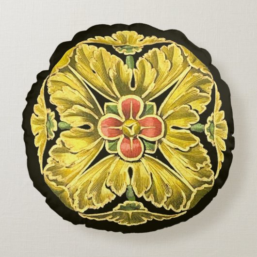 アンティーク建築用ロゼット第3号 ラウンドクッション (正面)