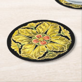 アンティーク建築用ロゼット第3号 ラウンドペーパーコースター (アングル)