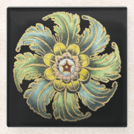 アンティーク建築用ロゼットNo. 1 ガラスコースター