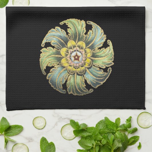 アンティーク建築用ロゼットNo. 1 キッチンタオル (折り畳み)