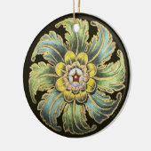 アンティーク建築用ロゼットNo. 1 セラミックオーナメント (左)