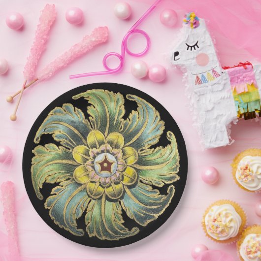 アンティーク建築用ロゼットNo. 1 ペーパープレート (パーティー)