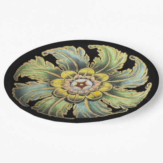 アンティーク建築用ロゼットNo. 1 ペーパープレート (アングル)