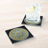 アンティーク建築用ロゼットNo. 2 ガラスコースター (アングル)