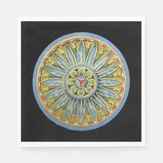 アンティーク建築用ロゼットNo. 2 スタンダードランチョンナプキン (正面)