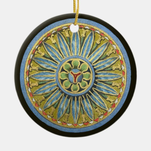 アンティーク建築用ロゼットNo. 2 セラミックオーナメント (正面)